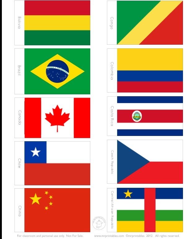 várias bandeiras de países